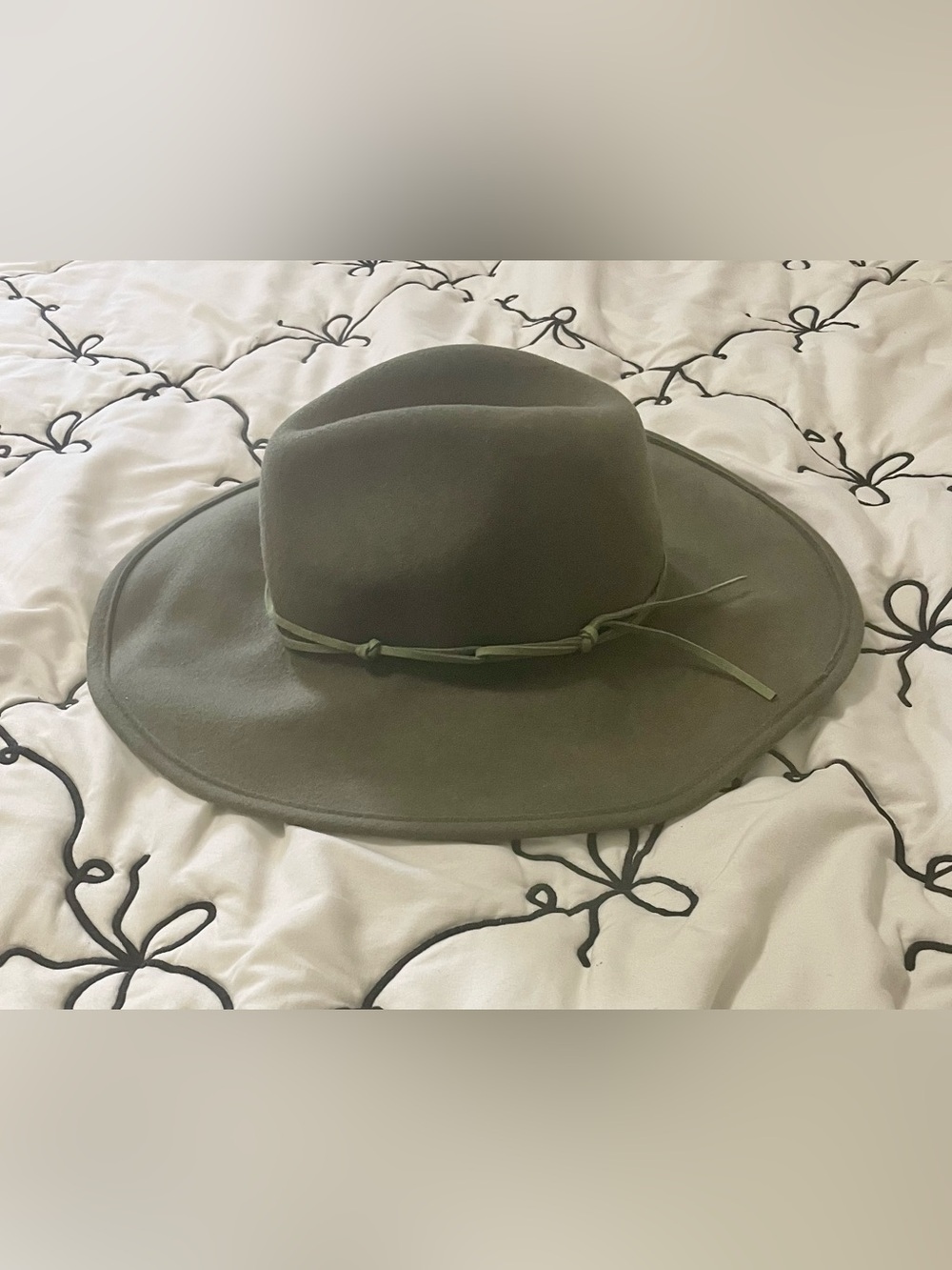 San Diego Hat Company Olive Green Wide Brim Felt Fedora